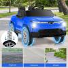 imageLicensed Chevrolet Silverado Ride on Car for Kids by INFANS 12V Battery Powered Electric Vehicle with Shock Absorption Remote Control Headlight Bluetooth Power Display USB Aged 38 BlackBlue