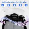 imageLicensed Chevrolet Silverado Ride on Car for Kids by INFANS 12V Battery Powered Electric Vehicle with Shock Absorption Remote Control Headlight Bluetooth Power Display USB Aged 38 BlackWhite