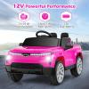 imageLicensed Chevrolet Silverado Ride on Car for Kids by INFANS 12V Battery Powered Electric Vehicle with Shock Absorption Remote Control Headlight Bluetooth Power Display USB Aged 38 BlackPink