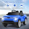 imageLicensed Chevrolet Silverado Ride on Car for Kids by INFANS 12V Battery Powered Electric Vehicle with Shock Absorption Remote Control Headlight Bluetooth Power Display USB Aged 38 BlackBlue