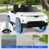 imageLicensed Chevrolet Silverado Ride on Car for Kids by INFANS 12V Battery Powered Electric Vehicle with Shock Absorption Remote Control Headlight Bluetooth Power Display USB Aged 38 BlackWhite