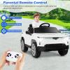 imageLicensed Chevrolet Silverado Ride on Car for Kids by INFANS 12V Battery Powered Electric Vehicle with Shock Absorption Remote Control Headlight Bluetooth Power Display USB Aged 38 BlackWhite