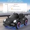 imageLicensed Porsche 12V Ride on Car by INFANS Electric Vehicle Battery Powered with Remote Control Headlight Bluetooth Power Display 4 Wheeler Toys for Kids Girls Boys BlackBlack