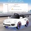 imageLicensed Porsche 12V Ride on Car by INFANS Electric Vehicle Battery Powered with Remote Control Headlight Bluetooth Power Display 4 Wheeler Toys for Kids Girls Boys BlackWhite