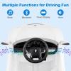 imageLicensed Porsche 12V Ride on Car by INFANS Electric Vehicle Battery Powered with Remote Control Headlight Bluetooth Power Display 4 Wheeler Toys for Kids Girls Boys BlackWhite
