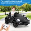imageLicensed Porsche 12V Ride on Car by INFANS Electric Vehicle Battery Powered with Remote Control Headlight Bluetooth Power Display 4 Wheeler Toys for Kids Girls Boys BlackBlack