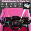 imageLicensed Toyota Ride on Car by INFANS Battery Powered Electric Vehicle for Kids with Remote Control MP3 USB Power Display LED Lights Suspension Ride on Toy for 3 Boys Girls WhitePink