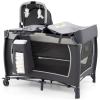 imageINFANS 4 in 1 Pack and Play Portable Nursery Center for Baby Kid Infant Travel Playard with Bassinet Mattress Diaper Changer Bag Toys Music Box Storage Basket CowWhitePinkGray