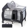 imageINFANS 4 in 1 Pack and Play Portable Travel Baby Playard with Bassinet Changing Table Canopy Mosquito Net Hanging Toys Music Box Storage Bag Large Playpen from Newborn to Toddlers BlackBlack