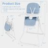 imageINFANS Baby High Chair Quick Folding Portable Highchair for Babies and Toddlers with Adjustable Footrest Removable Dishwasher Tray PU Seat Compact Highchairs for Baby Age 636 Months PinkBlue