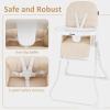 imageINFANS Baby High Chair Quick Folding Portable Highchair for Babies and Toddlers with Adjustable Footrest Removable Dishwasher Tray PU Seat Compact Highchairs for Baby Age 636 Months PinkBeige