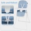 imageINFANS Baby High Chair Quick Folding Portable Highchair for Babies and Toddlers with Adjustable Footrest Removable Dishwasher Tray PU Seat Compact Highchairs for Baby Age 636 Months PinkBlue