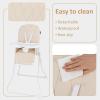imageINFANS Baby High Chair Quick Folding Portable Highchair for Babies and Toddlers with Adjustable Footrest Removable Dishwasher Tray PU Seat Compact Highchairs for Baby Age 636 Months PinkBeige