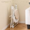 imageINFANS Baby High Chair Quick Folding Portable Highchair for Babies and Toddlers with Adjustable Footrest Removable Dishwasher Tray PU Seat Compact Highchairs for Baby Age 636 Months PinkBeige