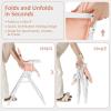 imageINFANS Baby High Chair Quick Folding Portable Highchair for Babies and Toddlers with Adjustable Footrest Removable Dishwasher Tray PU Seat Compact Highchairs for Baby Age 636 Months PinkPink