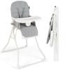 imageINFANS Baby High Chair Quick Folding Portable Highchair for Babies and Toddlers with Adjustable Footrest Removable Dishwasher Tray PU Seat Compact Highchairs for Baby Age 636 Months PinkGrey