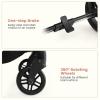 imageINFANS 2 in 1 Baby Stroller Convertible Stroller with Bassinet Reversible Seat Adjustable Backrest Canopy One Hand Fold Compact Toddler Pushchair for Kids Infants Newborns 036 Months BlackPink