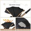 imageINFANS 2 in 1 Baby Stroller Folding Newborn Pram Convertible Stroller Bassinet for Infant Foldable High Landscape Shock Absorption with Reversible Seat Aluminum Structure for Pushchair KhakiBlack