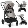 imageINFANS 2 in 1 Baby Stroller Convertible Stroller with Bassinet Reversible Seat Adjustable Backrest Canopy One Hand Fold Compact Toddler Pushchair for Kids Infants Newborns 036 Months BlackGrey