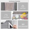 imageINFANS Baby High Chair Foldable Portable Highchair for Babies and Toddlers with Travel Bag Adjustable Tray 5 Point Harness Compact Space Saver Infant Feeding Chair for Age 636 Months PinkGrey