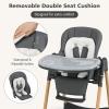 imageINFANS Baby High Chair High Chairs for Babies ampamp Toddlers with Adjustable Height Backrest Footrest Removable Tray Easy to Clean PU Seat Convertible Quick Folding Portable Highchair Dark GrayDark Gray