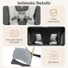 imageINFANS Baby High Chair High Chairs for Babies ampamp Toddlers with Adjustable Height Backrest Footrest Removable Tray Easy to Clean PU Seat Convertible Quick Folding Portable Highchair Dark GrayDark Gray