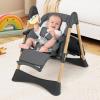 imageINFANS Baby High Chair High Chairs for Babies ampamp Toddlers with Adjustable Height Backrest Footrest Removable Tray Easy to Clean PU Seat Convertible Quick Folding Portable Highchair Dark GrayDark Gray