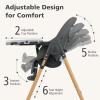imageINFANS Baby High Chair High Chairs for Babies ampamp Toddlers with Adjustable Height Backrest Footrest Removable Tray Easy to Clean PU Seat Convertible Quick Folding Portable Highchair Dark GrayDark Gray