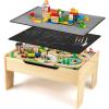imageINFANS Train Table with Storage 78 Pieces Wooden Kids Activity Toy Table Playset with Reversible Detachable Tabletop Tracks Train Railway City Gift for Toddler Boys Girls Ages 3Ultimate