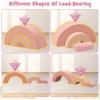 imageINFANS Climbing Toys for Toddlers 3pc Foam Climbing Blocks Rainbow Shaped Indoor Play Set Soft Equipment Modulars Rainbow Crawling Tunnel Playroom Couch for Children Playroom Baby PinkPink