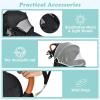 imageINFANS Lightweight Baby Stroller Compact Infant with OneHand Fold Travel Stroller for Airplane with Cup Holder Canopy 5Point Harness Foot Cover for 036 MonthBlackk