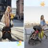 imageINFANS Lightweight Baby Stroller Compact Infant with OneHand Fold Travel Stroller for Airplane with Cup Holder Canopy 5Point Harness Foot Cover for 036 MonthBlackk