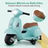 imageLicensed Vespa Kids Motorcycle by INFANS 6V Battery Powered Motorbike for Toddlers with Training Wheels Horn LED Lights Electric Ride on Toys for Boys Girls Aged 1836 Months GreenGreen