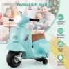 imageLicensed Vespa Kids Motorcycle by INFANS 6V Battery Powered Motorbike for Toddlers with Training Wheels Horn LED Lights Electric Ride on Toys for Boys Girls Aged 1836 Months GreenGreen