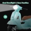 imageLicensed Vespa Kids Motorcycle by INFANS 6V Battery Powered Motorbike for Toddlers with Training Wheels Horn LED Lights Electric Ride on Toys for Boys Girls Aged 1836 Months GreenGreen