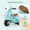 imageLicensed Vespa Kids Motorcycle by INFANS 6V Battery Powered Motorbike for Toddlers with Training Wheels Horn LED Lights Electric Ride on Toys for Boys Girls Aged 1836 Months GreenGreen