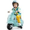 imageLicensed Vespa Kids Motorcycle by INFANS 6V Battery Powered Motorbike for Toddlers with Training Wheels Horn LED Lights Electric Ride on Toys for Boys Girls Aged 1836 Months GreenGreen