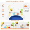 imageINFANS Foldable Baby Walker 3 in 1 Toddler Walker Bouncer LearningSeated WalkBehind Music Adjustable Height High Back Padded Seat Detachable Trampoline Mat Activity Walker with Toys BlackBlue