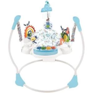 imageINFANS Baby Activity Center Jumper with Music Light Interactive Toys 360Rotating Seat 3 Heights for 6 Months BlueBlue