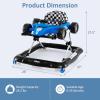 imageINFANS 4 in 1 Baby Walker Foldable Toddler Activity Center with Adjustable Height Padded Seat Music Light Removable Tray Push Walker for Girls Boys Aged 618 Months VioletBlue