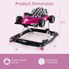 imageINFANS 4 in 1 Baby Walker Foldable Toddler Activity Center with Adjustable Height Padded Seat Music Light Removable Tray Push Walker for Girls Boys Aged 618 Months VioletViolet