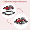 imageINFANS 4 in 1 Baby Walker Foldable Toddler Activity Center with Adjustable Height Padded Seat Music Light Removable Tray Push Walker for Girls Boys Aged 618 Months VioletRed