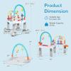 imageINFANS Baby Bouncer Activity Center 5 in 1 Toddler Bouncing Activity Saucer Playtime Mat Activity Table with 360Rotating Seat 3 Adjustable Height Foldable Exersaucer Learning Walker Light Grey