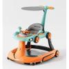 imageINFANS 6in1 Foldable Baby Walker Converts Push Car to Bouncer Rocker with Music Lights Adjustable Height ampamp Speed Activity Center Canopy for 718 Months Orange