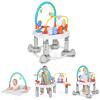 imageINFANS Baby Bouncer Activity Center 5 in 1 Toddler Bouncing Activity Saucer Playtime Mat Activity Table with 360Rotating Seat 3 Adjustable Height Foldable Exersaucer Learning Walker Light Grey