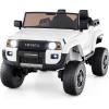 imageLicensed Toyota LC250 24V 2 Seater Kids Ride on Truck by INFANS 2WD4WD Battery Powered Vehicle Toddler Powerful Car with Remote Control Music USB MP3 for 3 Boys Girls WhiteWhite