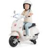 imageLicensed Vespa 12V Kids Motorcycle by INFANS with Training Wheels Music Story Horn Lights for 36 Years WhiteWhite