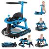 image:imageINFANS 6in1 Foldable Baby Walker Converts Push Car to Bouncer Rocker with Music Lights Adjustable Height ampamp Speed Activity Center Canopy for 718 Months GrayBlue