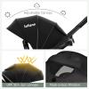 image:imageINFANS 2 in 1 Baby Stroller High Landscape Infant Stroller amp Reversible Bassinet Pram Foldable Pushchair with Adjustable Canopy Cup Holder Storage Basket Suspension Wheels KhakiBlack
