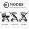 image:imageINFANS 2 in 1 Baby Stroller High Landscape Infant Stroller amp Reversible Bassinet Pram Foldable Pushchair with Adjustable Canopy Cup Holder Storage Basket Suspension Wheels KhakiGrey
